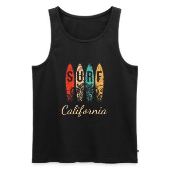 Surf Board Surfer Sport - Männer Premium Bio Tank Top - Schwarz - Vorne - Michal (187cm)