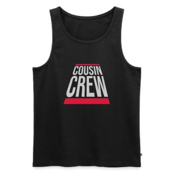 Leader Cousin Crew Team - Débardeur bio Premium Homme - noir - Devant - Michal (187cm)