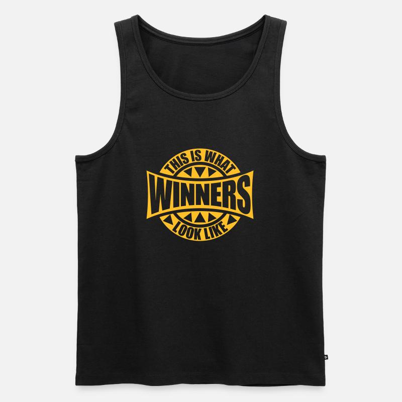 What Winners Look Like - Männer Premium Bio Tank Top - Schwarz