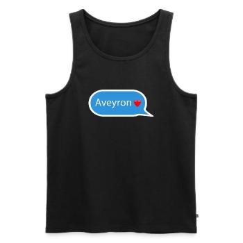 Aveyron love aveyronnais - Men's Premium Organic Tank Top - black - Front - AI Model Male 178 light (178cm)