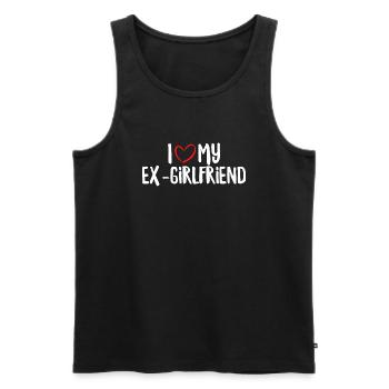 J’aime mon ex-petite amie - Débardeur bio Premium Homme - noir - Devant - AI Model Male 178 light (178cm)