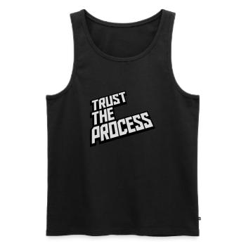 trust the process Quote - Men's Premium Organic Tank Top - black - Front - AI Model Male 178 light (178cm)