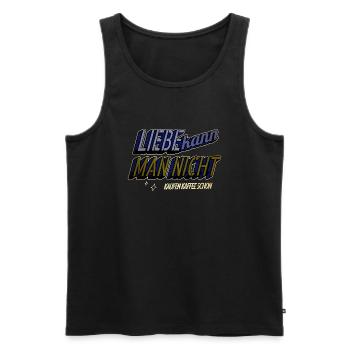 bohnenröstung kaffeebohne kaffeebecher - Männer Premium Bio Tank Top - Schwarz - Vorne - Michal (187cm)