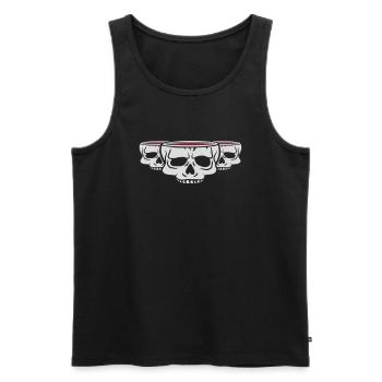 Horror Team Becher Schädel - Männer Premium Bio Tank Top - Schwarz - Vorne - Michal (187cm)
