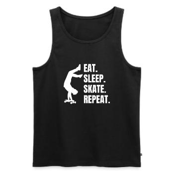 Skateboard Sakten Longboard Skater Skateboarding - Débardeur bio Premium Homme - noir - Devant - Michal (187cm)