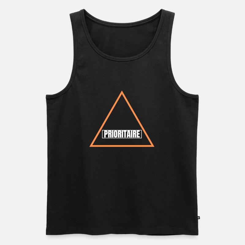 PRIORITY-T-SHIRT - Männer Premium Bio Tank Top - Schwarz