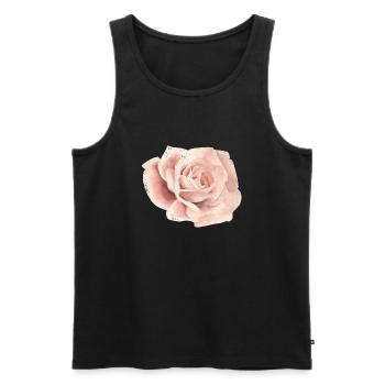 Rose - Männer Premium Bio Tank Top - Schwarz - Vorne - Michal (187cm)