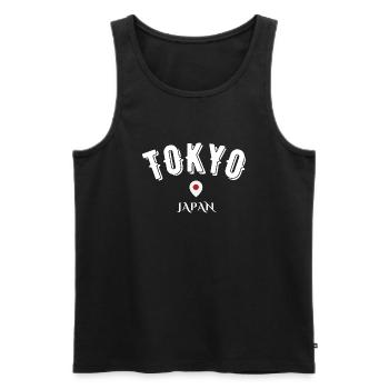 Tokio Japan - Männer Premium Bio Tank Top - Schwarz - Vorne - Michal (187cm)