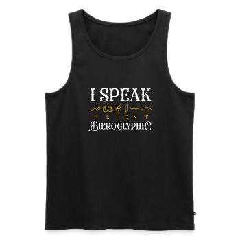I speak fluent hieroglyphic Design - Men's Premium Organic Tank Top - black - Front - Michal (187cm)