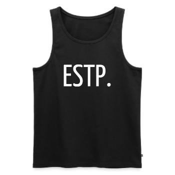 ESTP. - Men's Premium Organic Tank Top - black - Front - AI Model Male 178 light (178cm)