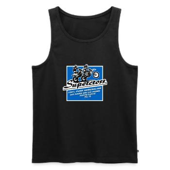 Supercross - Moto Cross - Motocross - Männer Premium Bio Tank Top - Schwarz - Vorne - Michal (187cm)