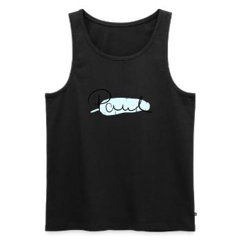 Paul - Men's Premium Organic Tank Top - black - Front - AI Model Male 178 light (178cm)