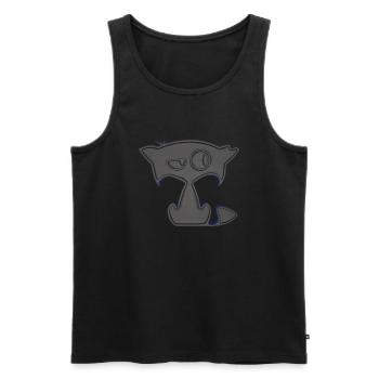 cat - Männer Premium Bio Tank Top - Schwarz - Vorne - AI Model Male 178 light (178cm)