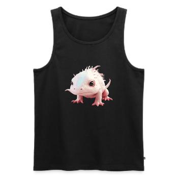 Small Baby Axolotl for Animal Lovers - Men's Premium Organic Tank Top - black - Front - AI Model Male 178 light (178cm)