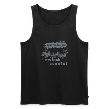 tp where every inch counts light - Men's Premium Organic Tank Top - black - Front - AI Model Male 178 light (178cm)