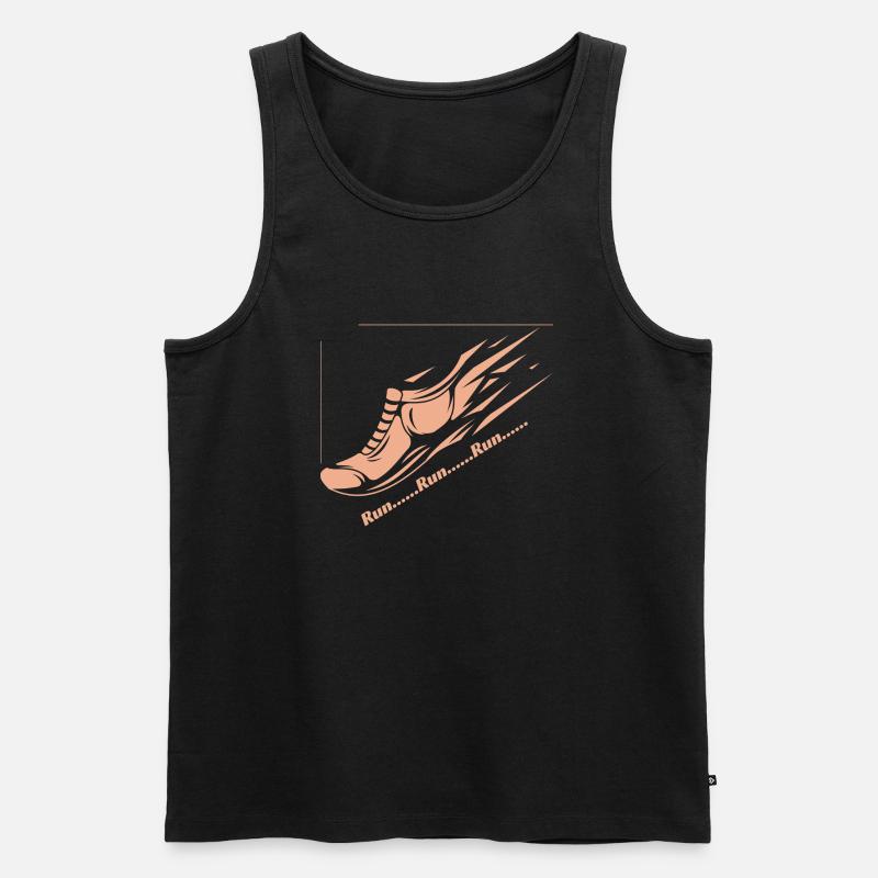 Run... Run... Run... - Männer Premium Bio Tank Top - Schwarz