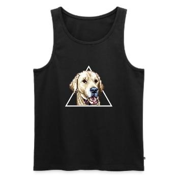 Bella - Männer Premium Bio Tank Top - Schwarz - Vorne - Michal (187cm)