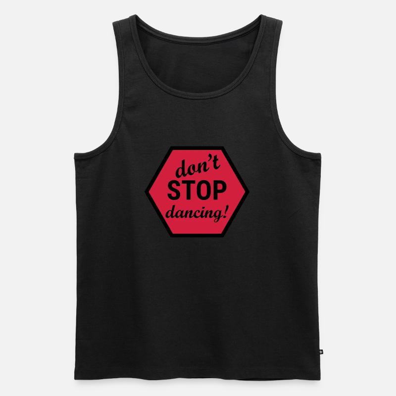 Dancing Dance Music - Männer Premium Bio Tank Top - Schwarz