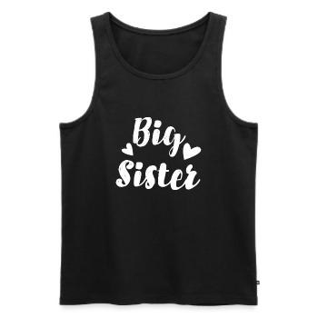 große Schwester - Männer Premium Bio Tank Top - Schwarz - Vorne - Michal (187cm)