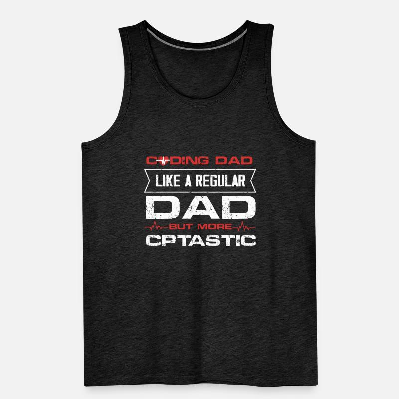 Coding Dad like a regular dad but CPTastic Männer Premium Bio Tank Top