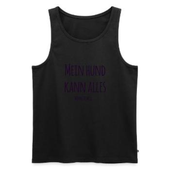 Hunde Sprüche, Geschenk Hund - Männer Premium Bio Tank Top - Schwarz - Vorne - Michal (187cm)