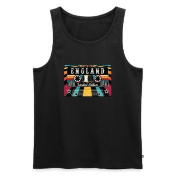 Vintage England Limited Edition - Men's Premium Organic Tank Top - black - Front - AI Model Male 178 light (178cm)