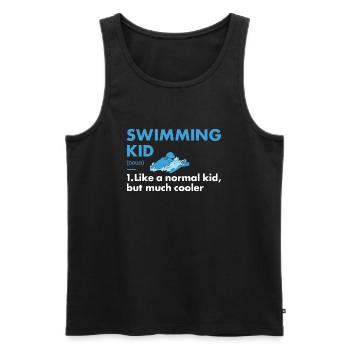 Sport Kid Swimming - Männer Premium Bio Tank Top - Schwarz - Vorne - Michal (187cm)