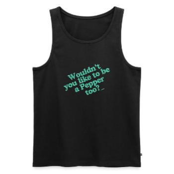 Johnny 5 - Wouldn't You Like To Be A Pepper Too - Men's Premium Organic Tank Top - black - Front - Michal (187cm)