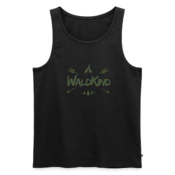 Waldkind - Männer Premium Bio Tank Top - Schwarz - Vorne - AI Model Male 178 light (178cm)