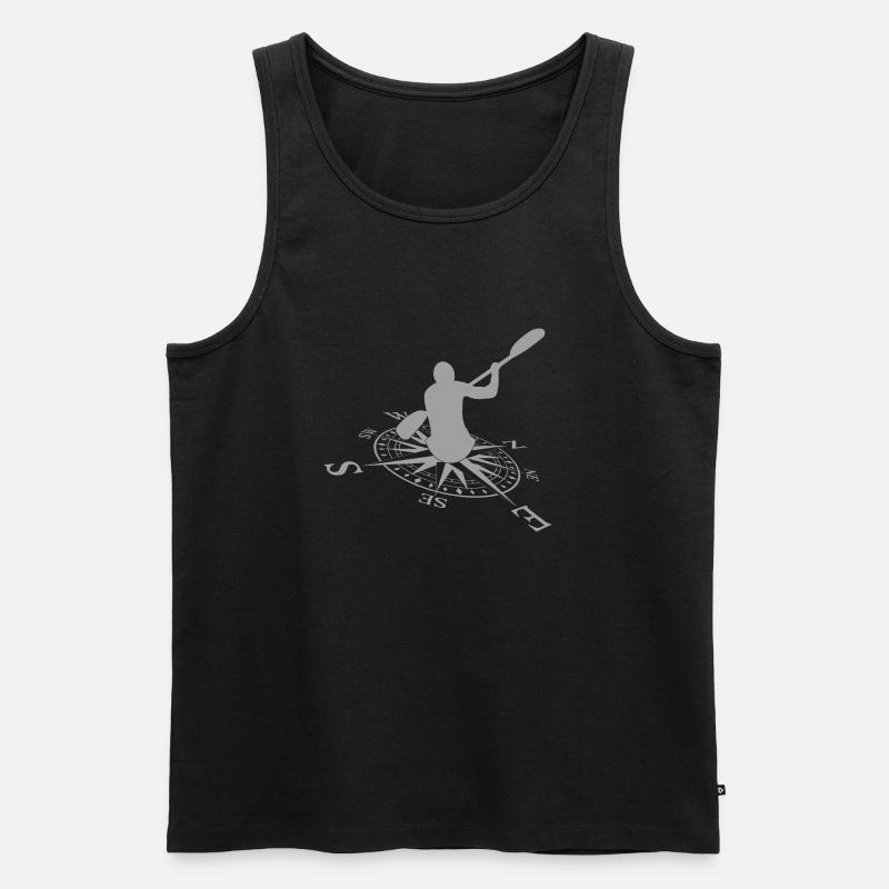 Paddeln - Männer Premium Bio Tank Top - Schwarz
