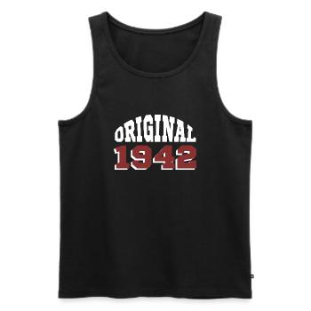 Original 1942 - Männer Premium Bio Tank Top - Schwarz - Vorne - Michal (187cm)