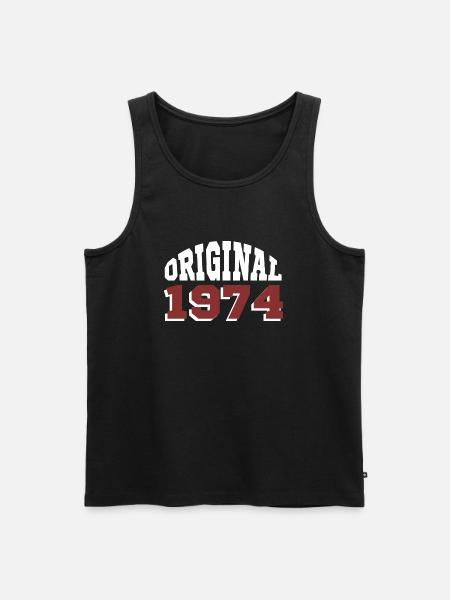Original 1974 - Männer Premium Bio Tank Top - Schwarz