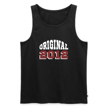 Original 2012 - Men's Premium Organic Tank Top - black - Front - AI Model Male 178 light (178cm)
