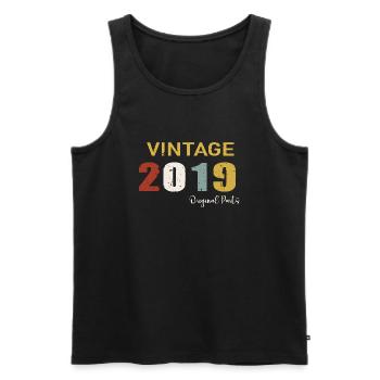Original parts 2019 - Cadeau d Anniversaire 5 ans - Débardeur bio Premium Homme - noir - Devant - Michal (187cm)