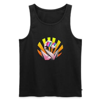 Summer Flamingo - Débardeur bio Premium Homme - noir - Devant - Michal (187cm)