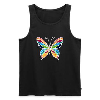 Papillon - Débardeur bio Premium Homme - noir - Devant - AI Model Male 178 light (178cm)