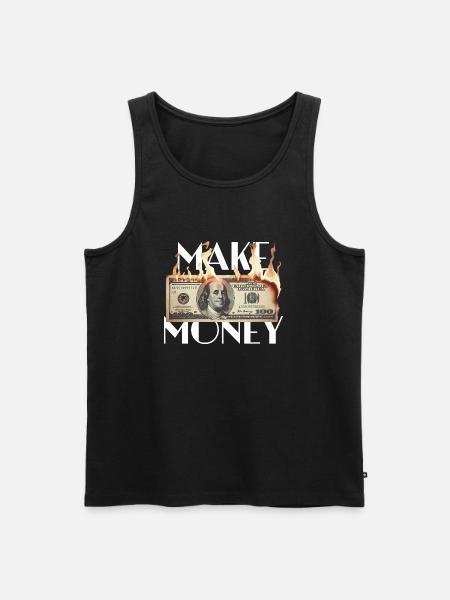 Make Money Geldschein - Männer Premium Bio Tank Top - Schwarz