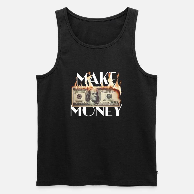 Make Money Geldschein - Männer Premium Bio Tank Top - Schwarz
