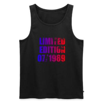 35th Birthday Limited Edition 07/1989 - Men's Premium Organic Tank Top - black - Front - Michal (187cm)