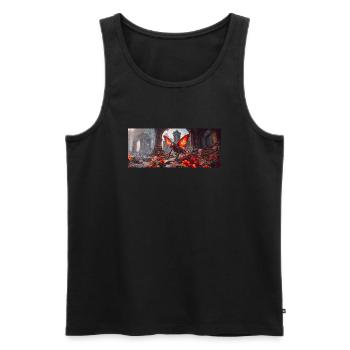 Aufstieg des mutierten Monsters Riesenschmetterling Apokalyps - Männer Premium Bio Tank Top - Schwarz - Vorne - AI Model Male 178 light (178cm)