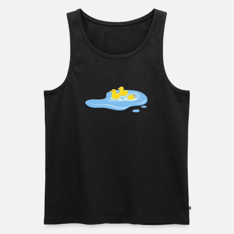 Ducks in a pond - Men's Premium Organic Tank Top - black