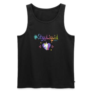 #Stayliquid Unicorn Heart - Men's Premium Organic Tank Top - black - Front - Michal (187cm)
