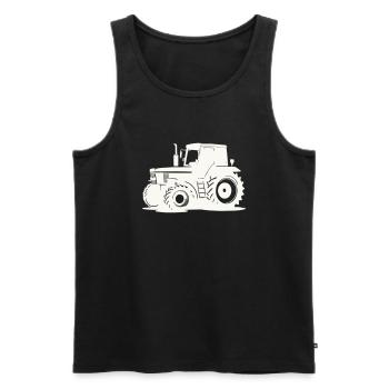 Traktor - Männer Premium Bio Tank Top - Schwarz - Vorne - Michal (187cm)