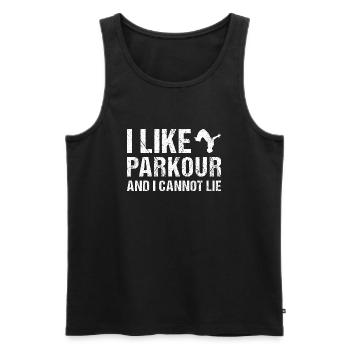 Traceur I Like Parkour - Männer Premium Bio Tank Top - Schwarz - Vorne - AI Model Male 178 light (178cm)