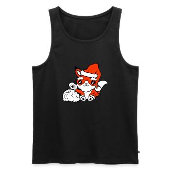 Fuchs Rotfuchs Weihnachtsmann Weihnachten Geschenk - Männer Premium Bio Tank Top - Schwarz - Vorne - AI Model Male 178 light (178cm)