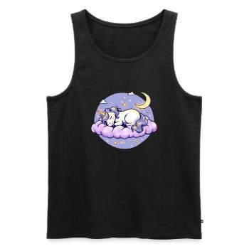 einhorn - Männer Premium Bio Tank Top - Schwarz - Vorne - Michal (187cm)