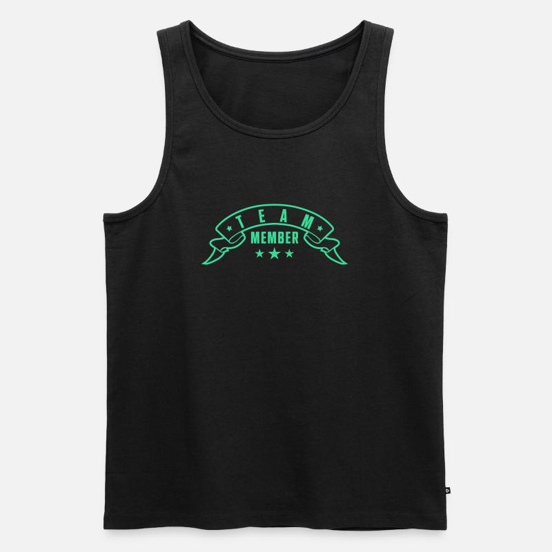 team member - Männer Premium Bio Tank Top - Schwarz