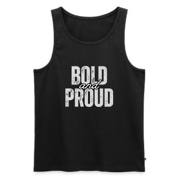 Bold and proud - Männer Premium Bio Tank Top - Schwarz - Vorne - AI Model Male 178 light (178cm)