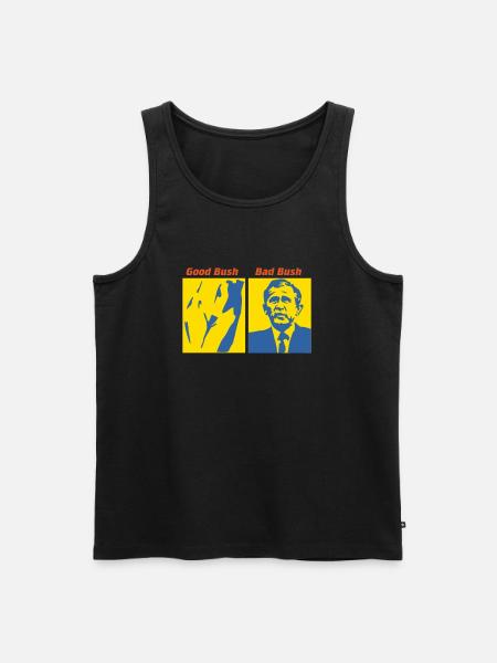 Good Bush - Bad Bush - Männer Premium Bio Tank Top - Schwarz