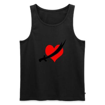 alevi kalp - Men's Premium Organic Tank Top - black - Front - Michal (187cm)